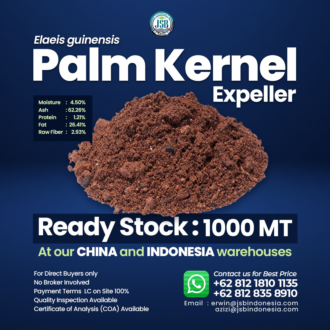 Ready Stock : 1000 Metric Tons of Palm Kernel Expeller | 现货 : 1000 公吨棕榈仁压榨机